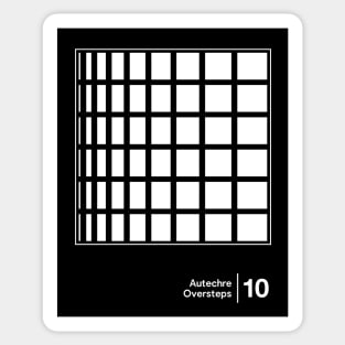 Oversteps - Autechre - Minimal Graphic Artwork Design Sticker